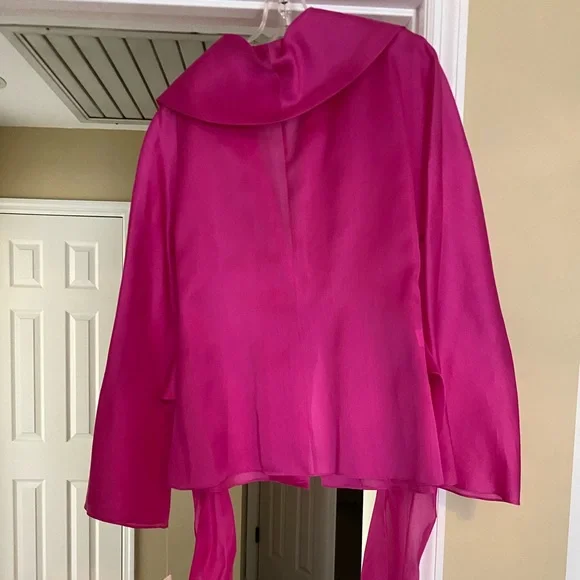 New with Tags 100% Silk Sash Tie Blouse by Jones New York Collection - Picture 2 of 5